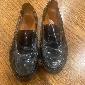 Black Paton leather Toda loafers size 38